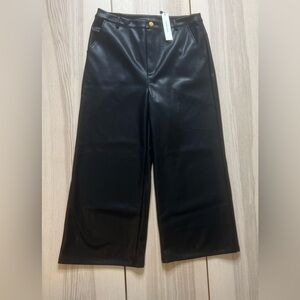 Naked Zebra Black Faux Leather Pants size S
